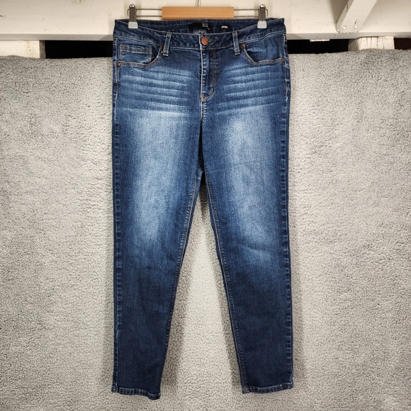 1822 Denim Adriana Skinny Jeans Size 14 Dark Wash‎ Stretch Comfort Denim - Picture 1 of 13